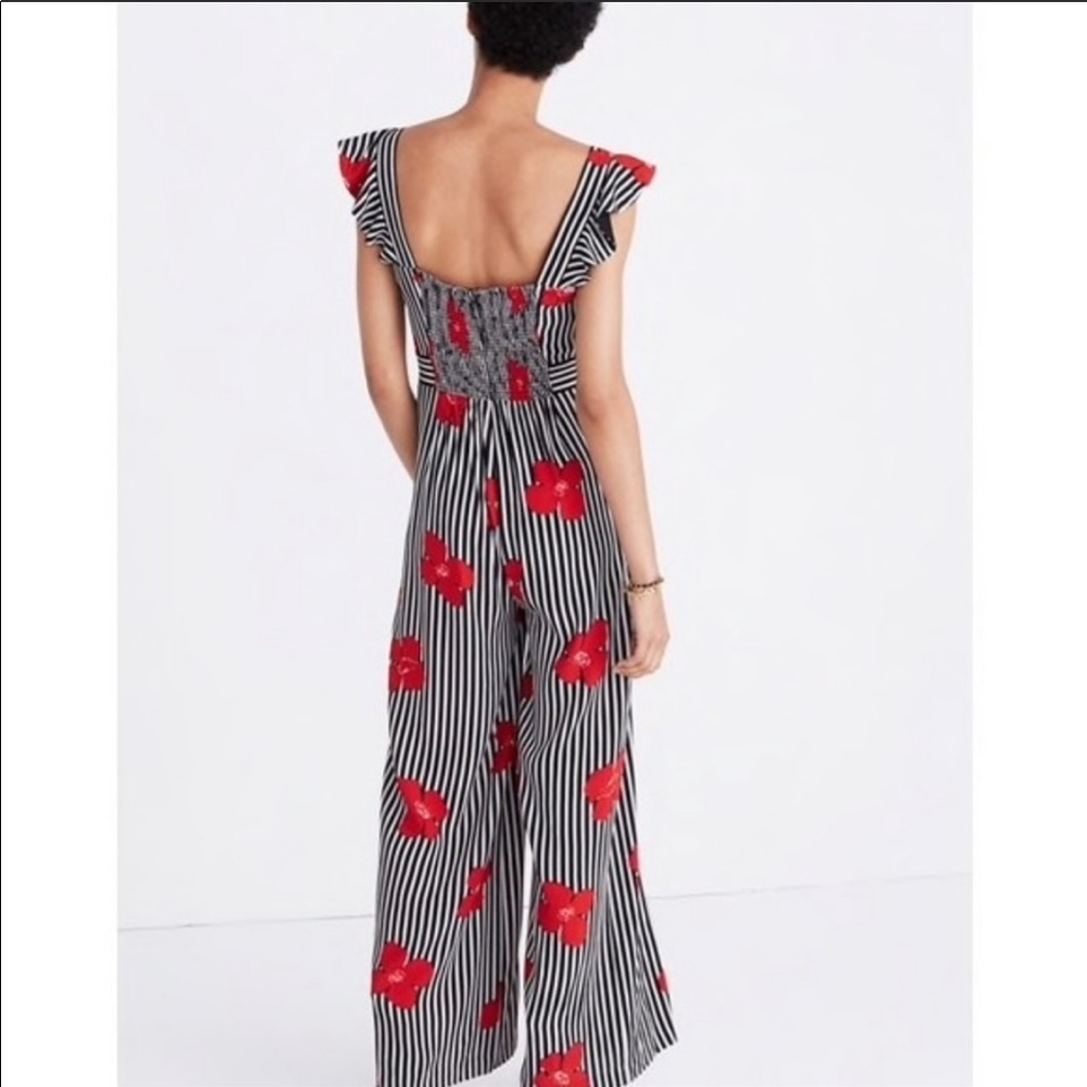 NWT Madewell Plumeria Cut Out Jumpsuit in Orchids - Picture 3 of 4